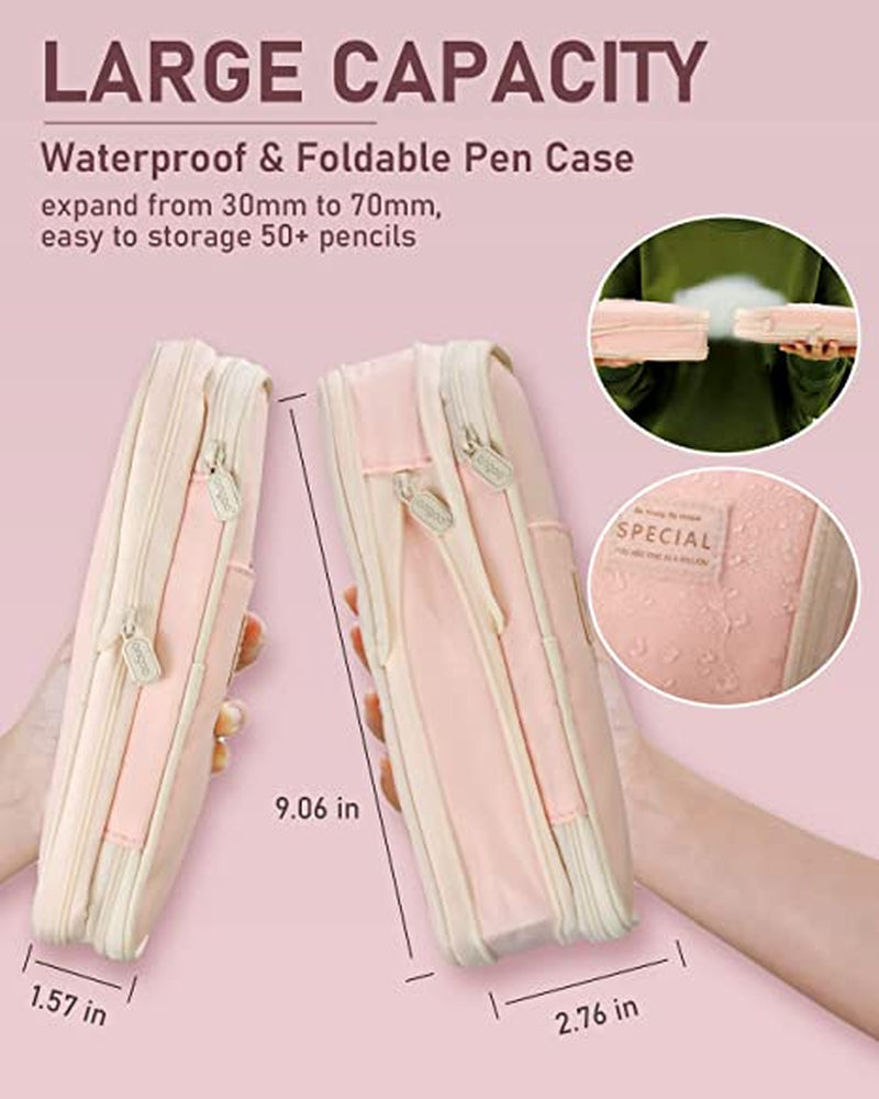47PCS Pastel Mechanical Pencil Set with Big Capacity Pencil Case, Cute Mechanical Pencils 0.5, 0.7, 0.9 & 2Mm Lead Holder with 4B 2B HB 2H Color Lead Refills Eraser for Student Writing Drawing